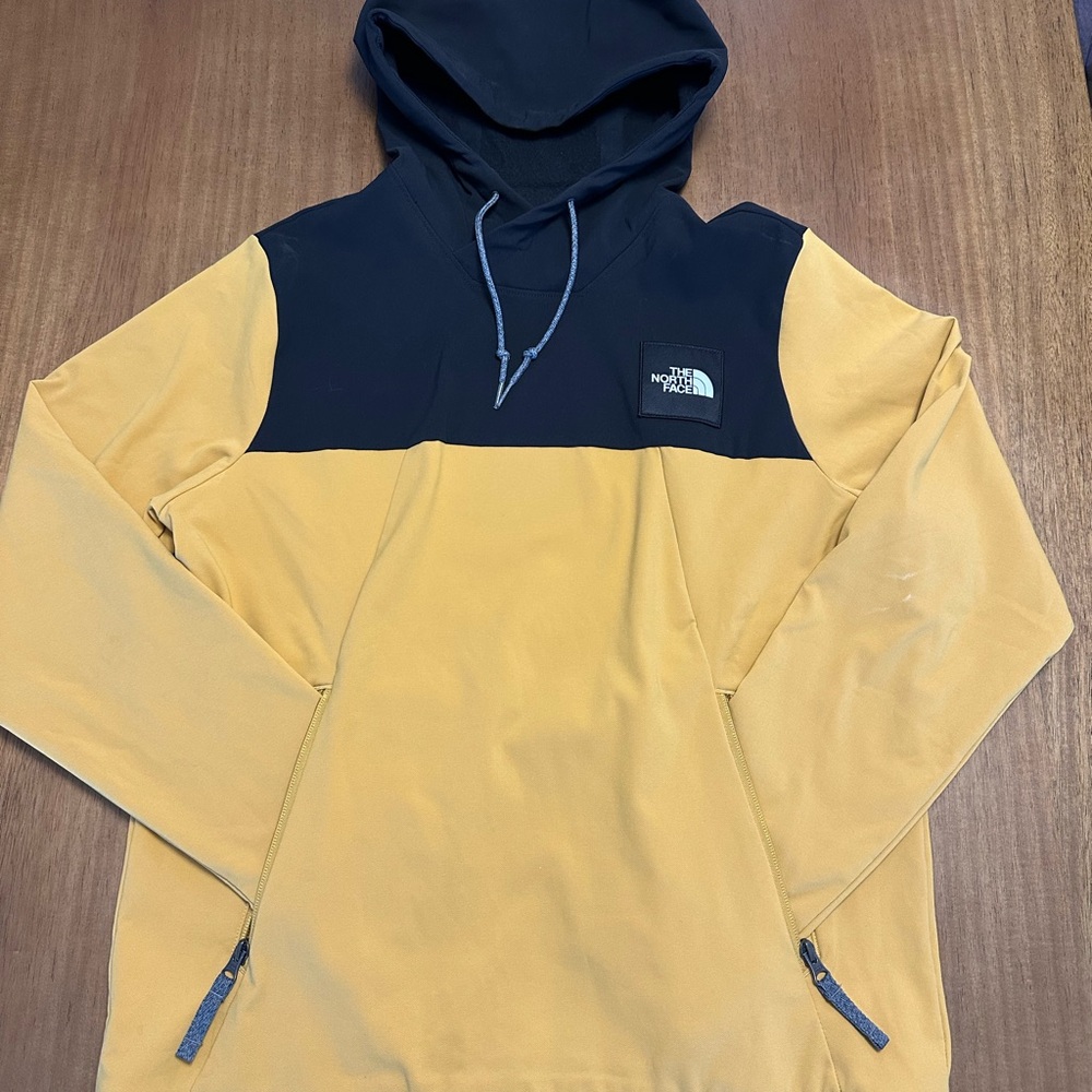 The North Face Yellow and Black Hoodie